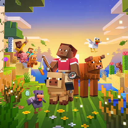 Jugadores de Minecraft explorando juntos